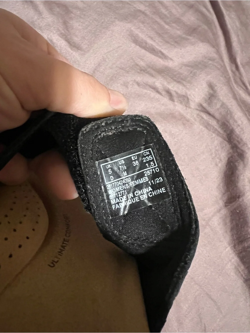 Clarks Kids Black Double-Strap Slide Sandals with Beige Footbed